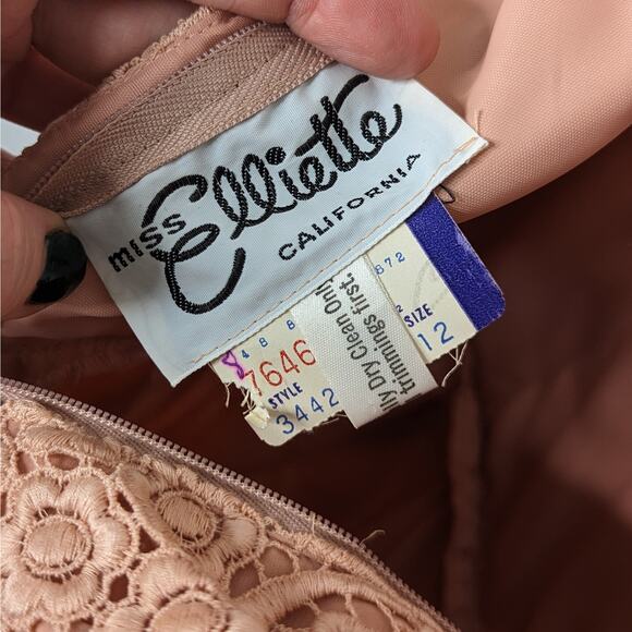 70's Accordion Pleated Maxi Dress - Picture 6 of 7